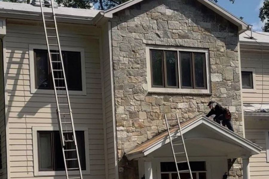 New roofing and gutters