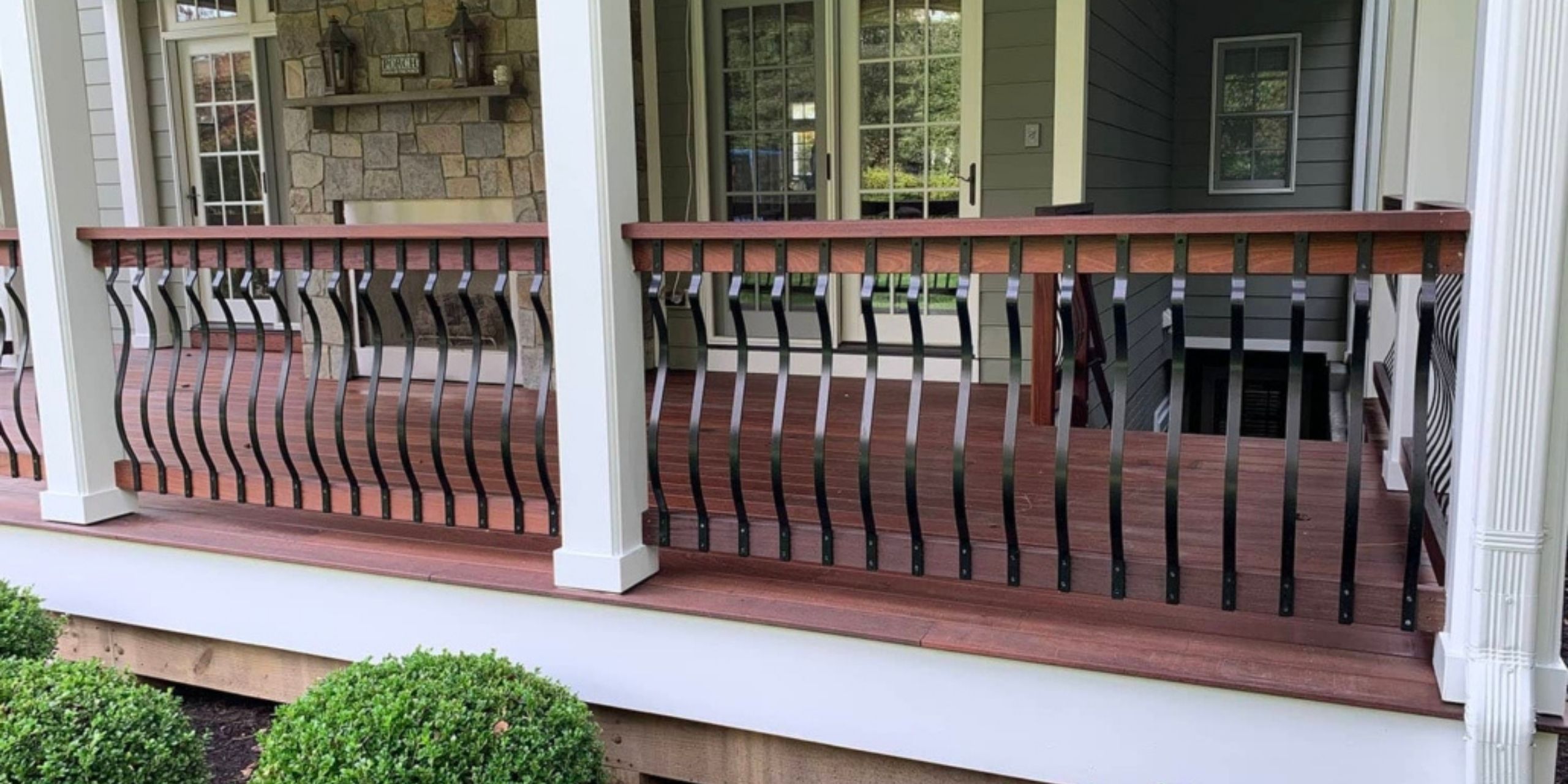 Custom composite deck with aluminum railing in Northern Virginia