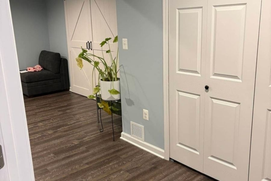 Finished basement renovation